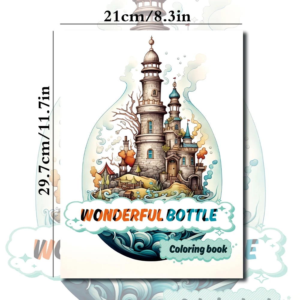 1 buah, buku mewarnai remaja A4, buku mewarnai dewasa, 25 pola berbeda, kertas tebal 100gsm, penghilang stres, hadiah ulang tahun