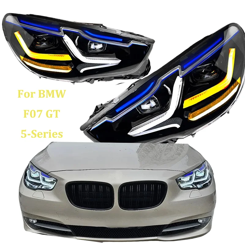 For BMW F07 GT 5-Series 2010-2017 5GT F07 Replace Original Hid Bi Xenon Front Lights 2pc Car Head Lamp Car Accessories