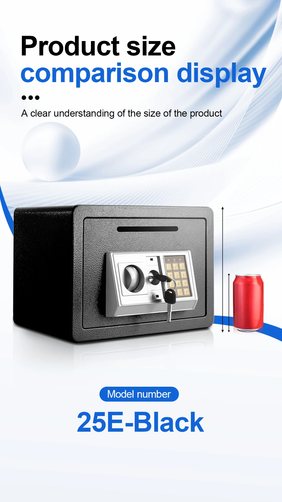 Home Safe Deposit Box Secure Storage for Cash, Jewelry & USD Documents Anti-Theft Piggy Bank & Home Security Safe for Valuables & Important Papers – Reliable Personal Safe to Protect Your Valuables Digital Lock Safe Decor Electronic Wall Ornaments Fa