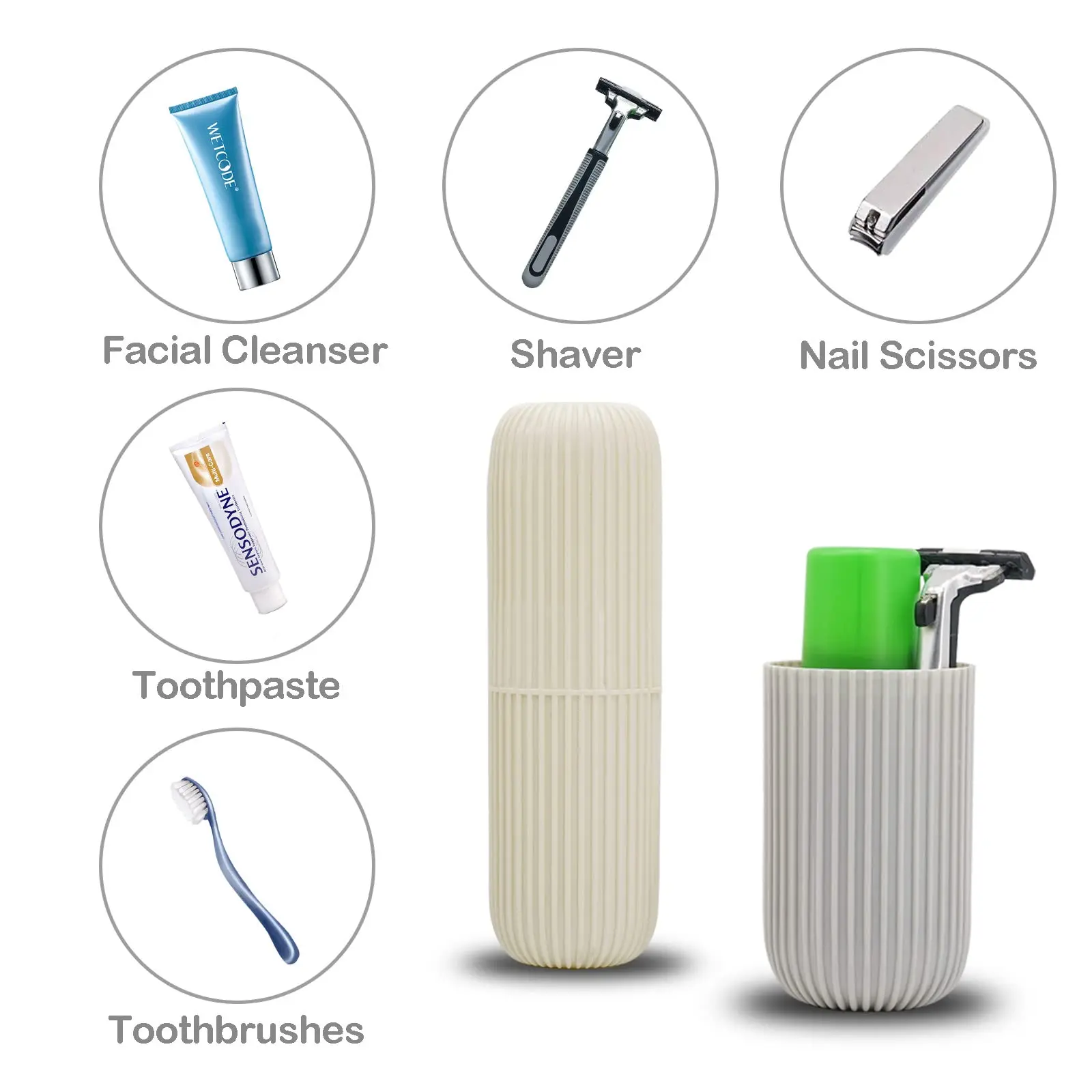 Toothbrush Cup Portable Toothbrush Holder Multifunction Travel Cup Organizer Toothbrush Case and Bathroom School Trip