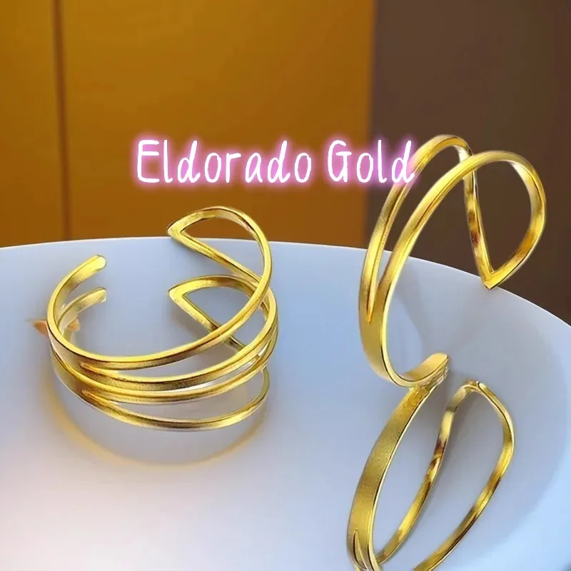 

Браслет Eldorado Gold 2025 202518K (AU750) с нерегулярным отверстием, в стиле панк, для мужчин и женщин, роскошные ювелирные изделия в стиле хип-хоп, парные