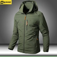 Chaquetas cortavientos impermeables para hombre, abrigo militar con capucha para hombre, chaquetas de combate para hombre, ropa de abrigo Bomber para senderismo y ciclismo al aire libre, Otoño, nuevo