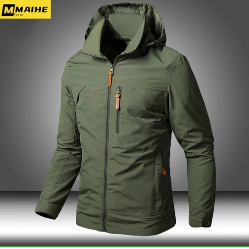 Chaquetas cortavientos impermeables para hombre, abrigo militar con capucha para hombre, chaquetas de combate para hombre, ropa de abrigo Bomber para senderismo y ciclismo al aire libre, Otoño, nuevo