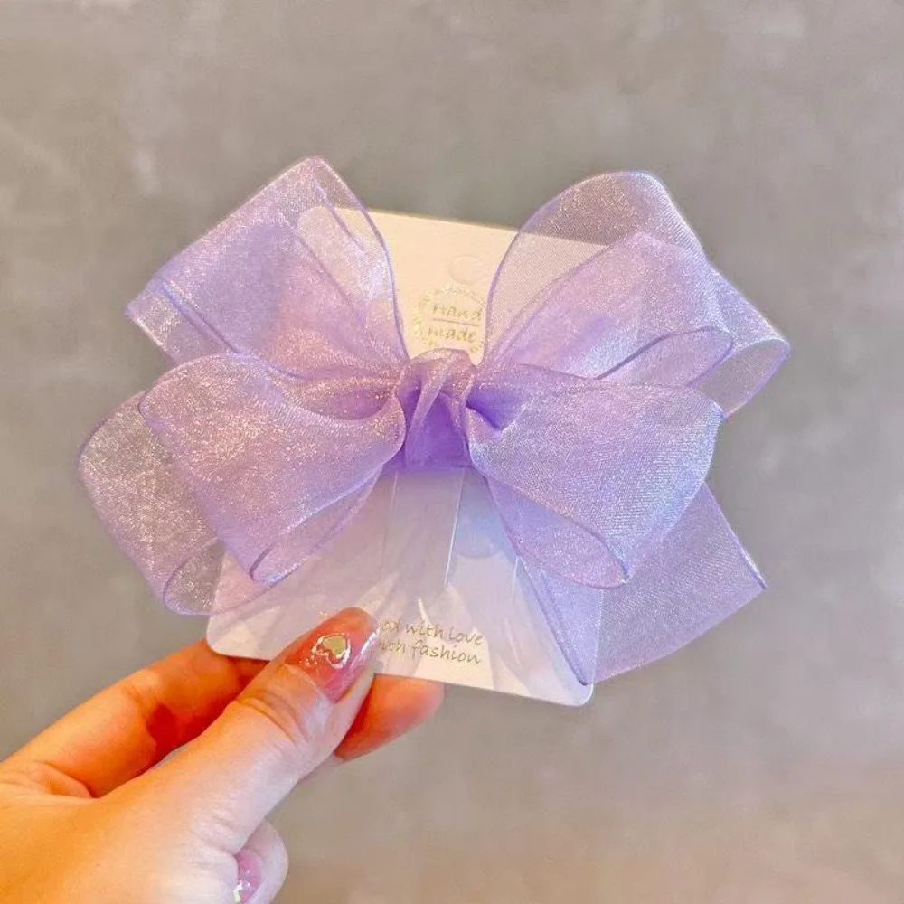 Netzgaze-Schleifen-Haarspangen für Babys, Haarschmuck für den Hinterkopf, Feenprinzessin-Mädchen-Haarklammern, Süße Kinder-Haaraccessoires – Detail 8