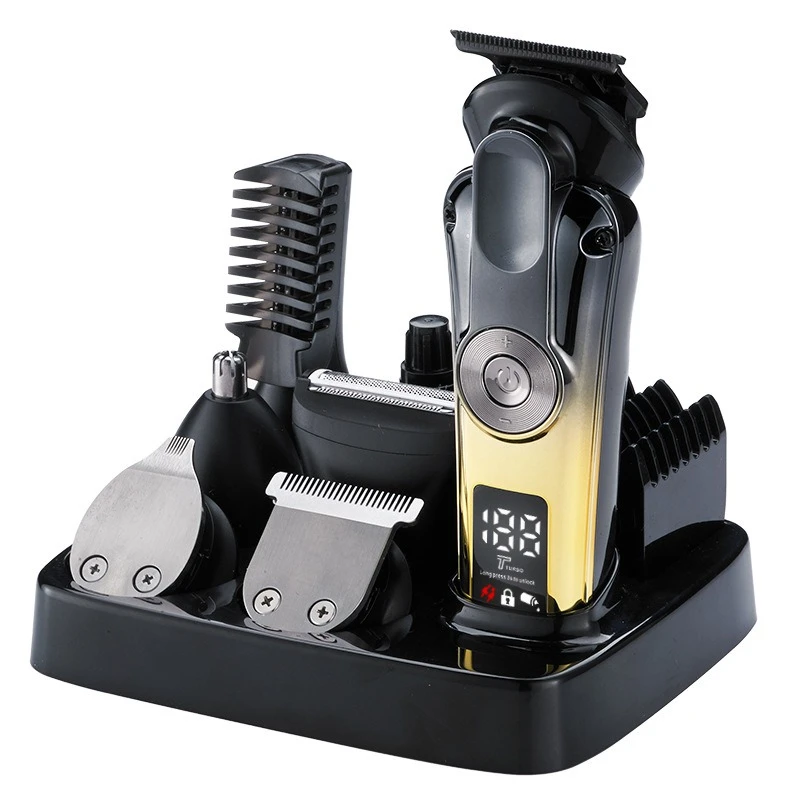 

Профессиональный водонепроницаемый беспроводной многофункциональный триммер 6 в 1 для стрижки волос, триммер для носа, бритва для тела и бороды, набор для ухода за мужчинами