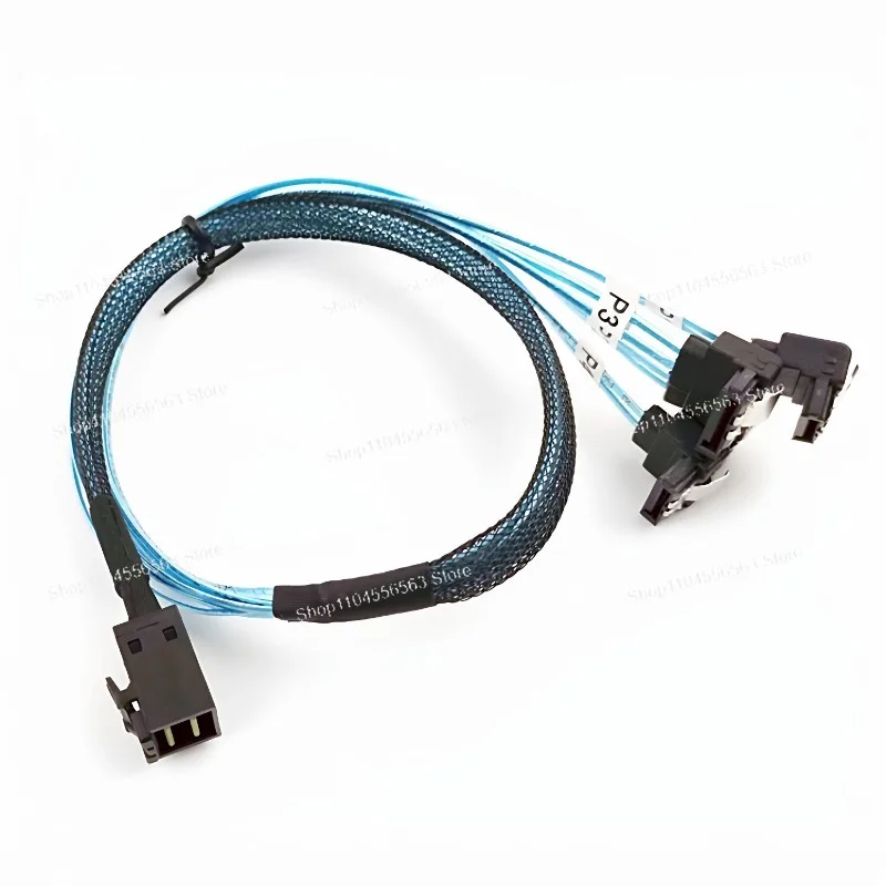 12G Mini SAS SFF-8643 To 4 SATA HD RAID Card Hard Drive Cable 1M