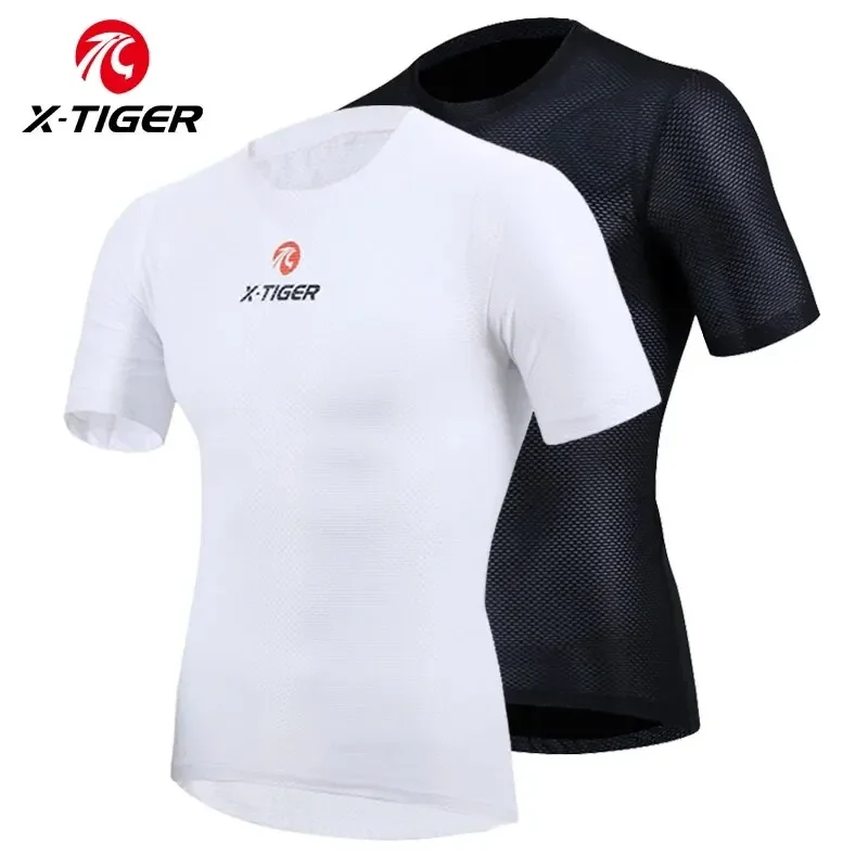 X-TIGER Herren-Radsport-Shirt, atmungsaktiv, schnell trocknend, Radsport-Basisschichten, MTB, Mountainbike, Rennrad, Unterhemd