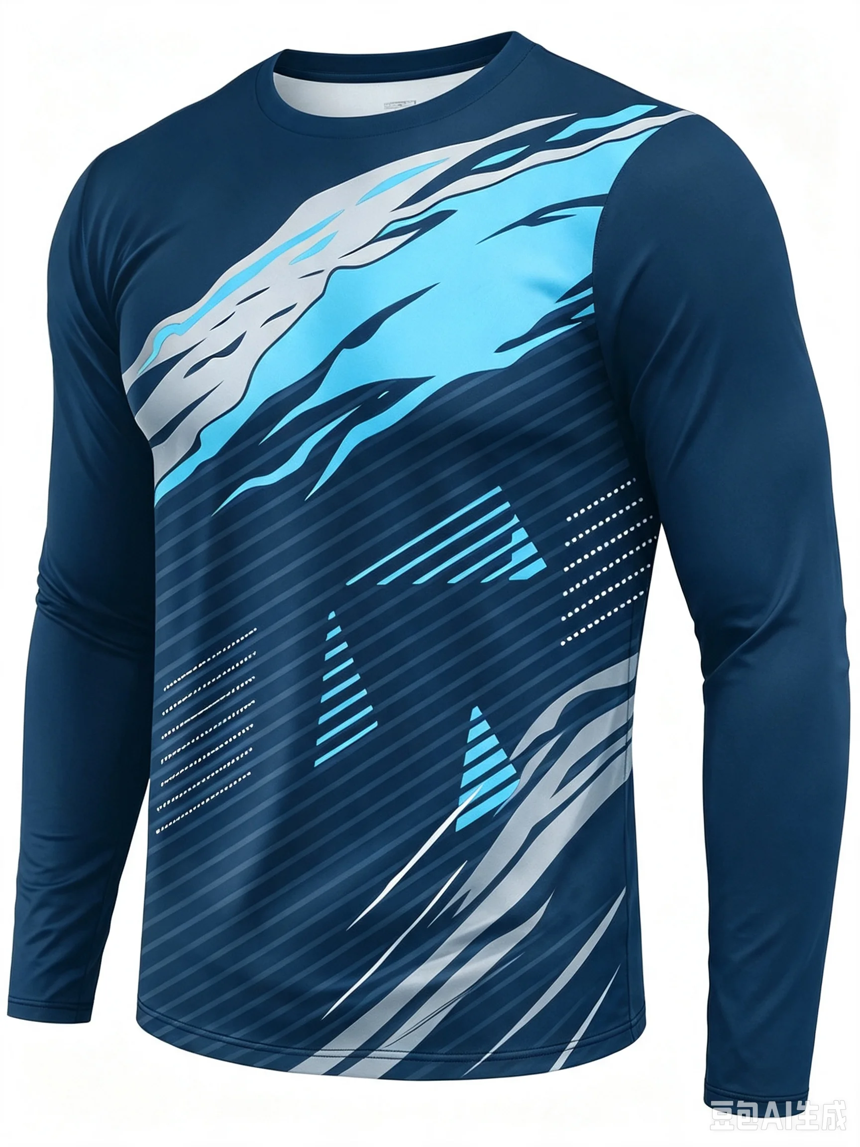 Men’s Speed Geo Graphic Long Sleeve T-Shirt Athletic Striped Print Casual Crew Neck Top Spring Autumn Thin Lightweight Pullover