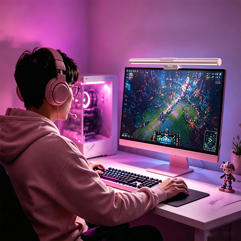 スマートWiFiライトバーモニター RGBICセットアップラ - Desk Setup No Monitor のレビューと価格