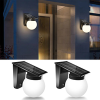 Solar Wall Lights for Outdoor Use Adjustable Brightness & Color IP65 Waterproof Solar Powered Garden Lights for Patio Gate Door