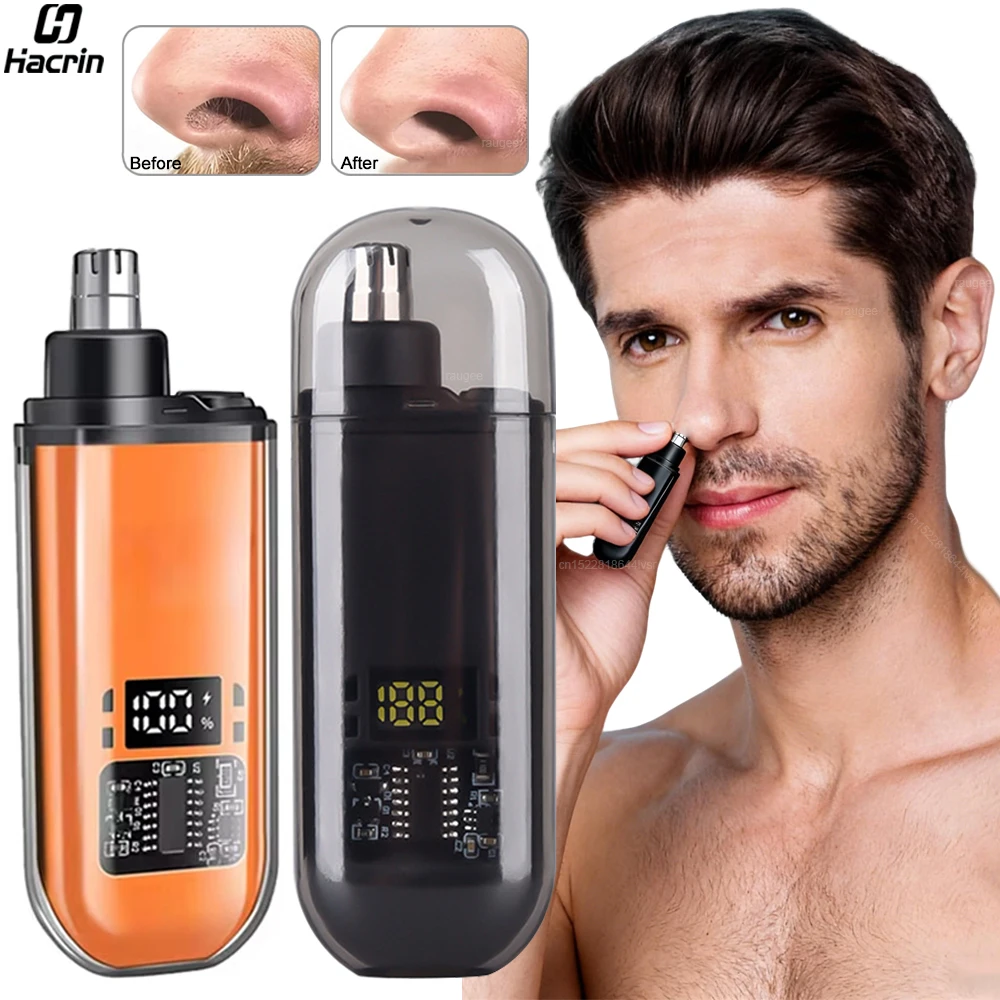 

Триммер для волос в носу для мужчин, портативный мини-триммер для удаления волос в носу, USB перезаряжаемый триммер для волос в носу и ушах, электрический триммер для удаления волос в носу