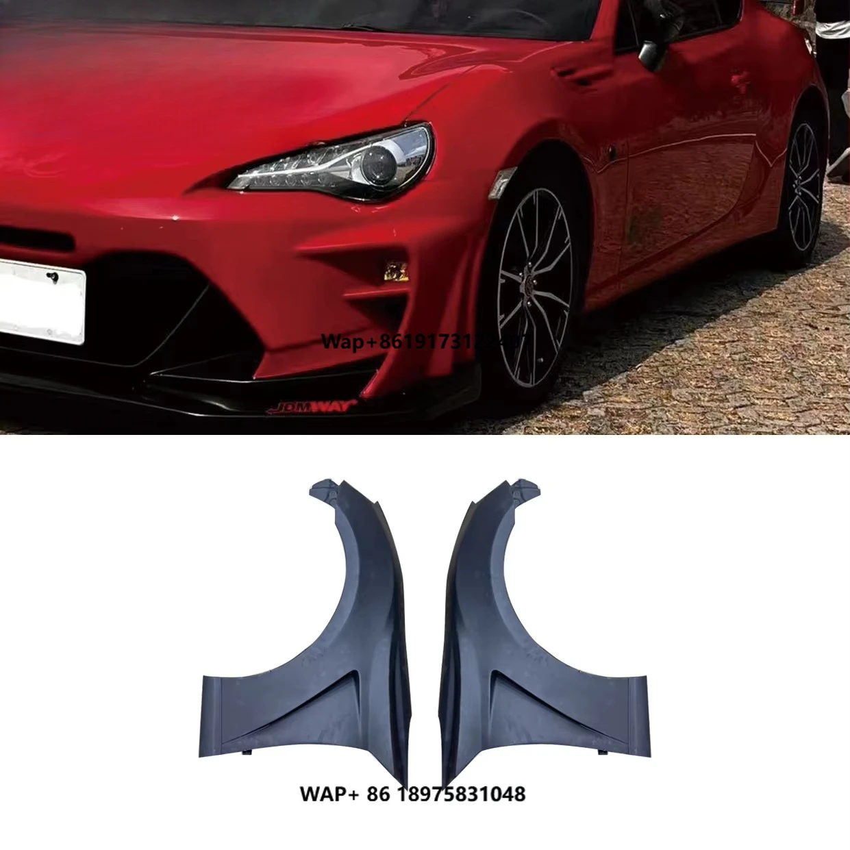 

High Quality Glass Fiber Front Fender Mudguards for GT86 FT86 2013-2021 for Subaru Brz Var Style Wide Body Kits Trim