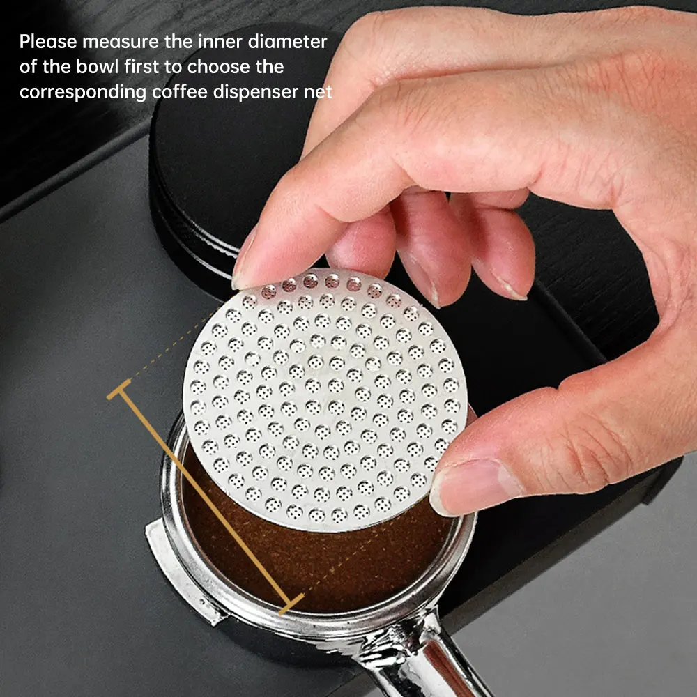 51/53/58mm Reusable Metal Double Coffee Filter Fine Mesh Heat Resistant Coffee Puck Screen Professional Espresso Accessory