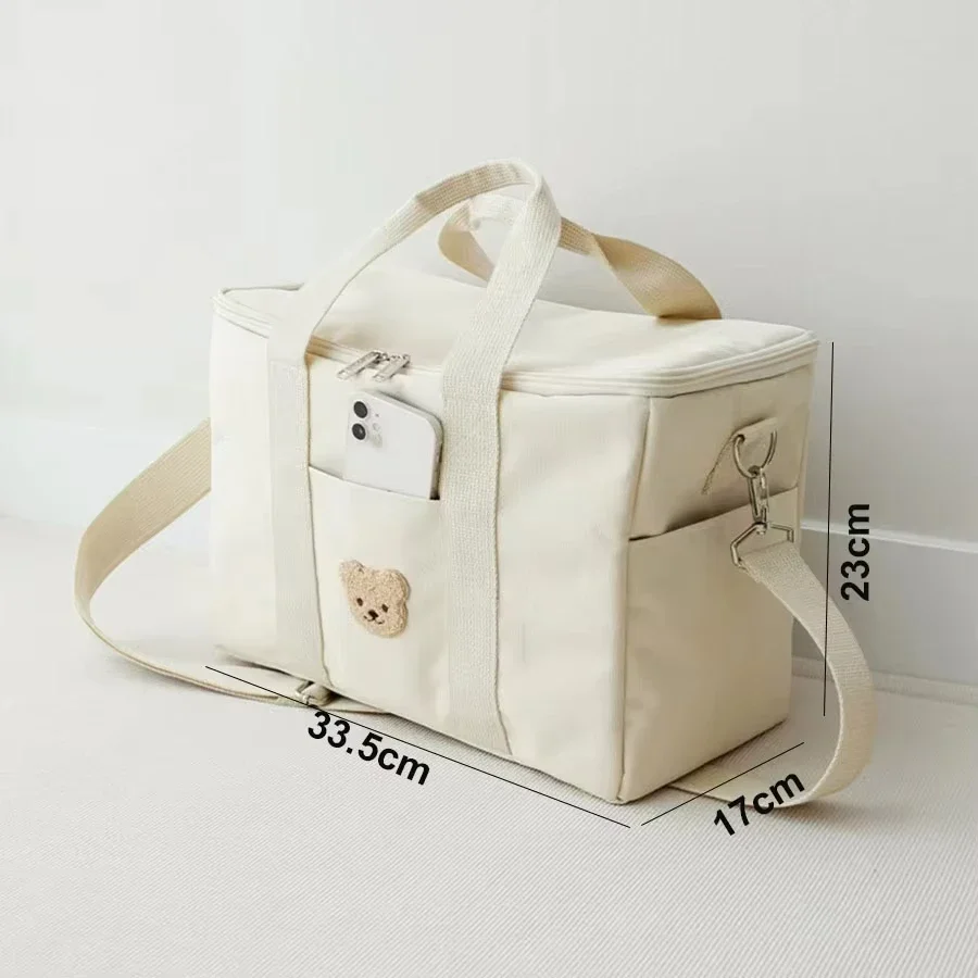 Zipper Embroidery Quilted Baby Diaper Bag Organizer for Stroller Maternity Mommy Single Shoulder Bag Travel Large Outing Bag