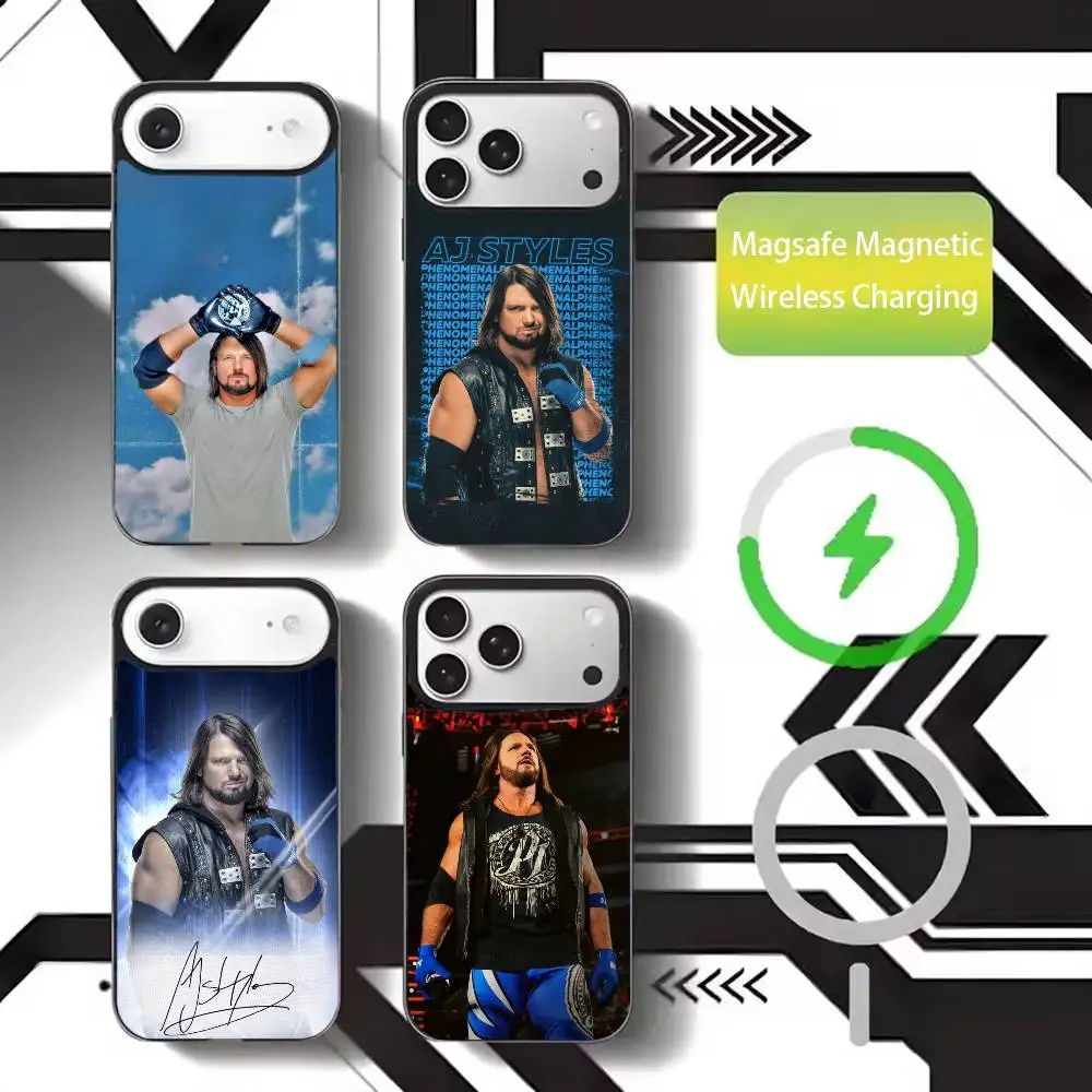 

AJ Styles Phone Case For iPhone17,16,15,14,13,12,11 Plus,Pro Max Magnetic For Magsafe Wireless Charging