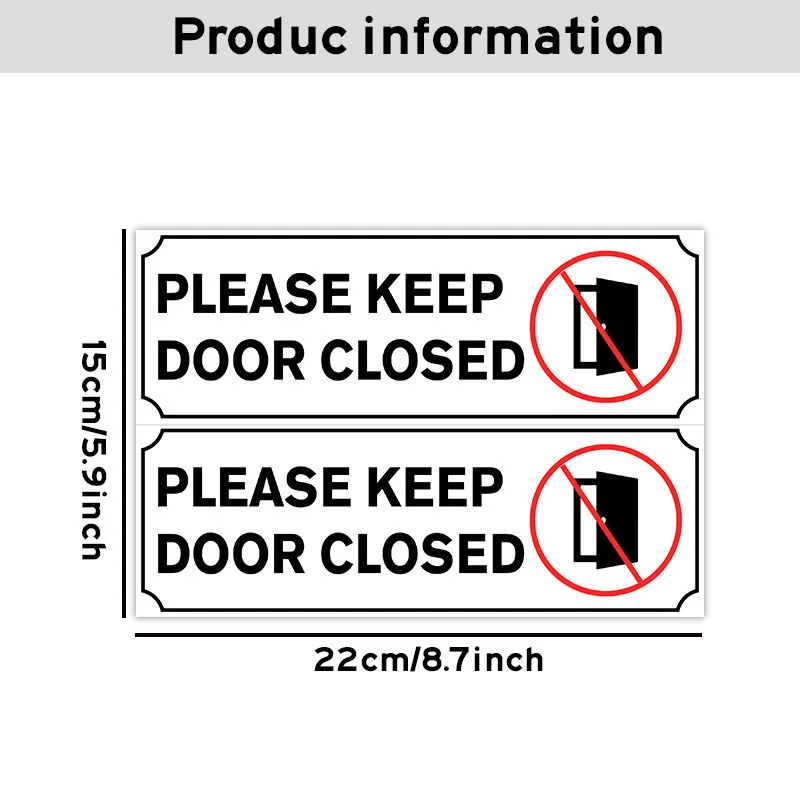 

4 Pcs Garage Door Decal Stickers Sign Safety Close Closing Closure