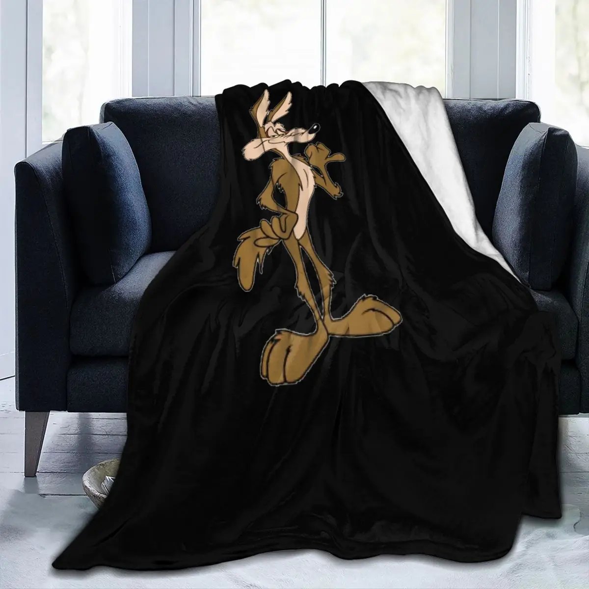 Roadrunner ذئب بطانية لينة الدافئة الفانيلا رمي بطانية المفرش للسرير غرفة المعيشة نزهة السفر أريكة المنزل #5