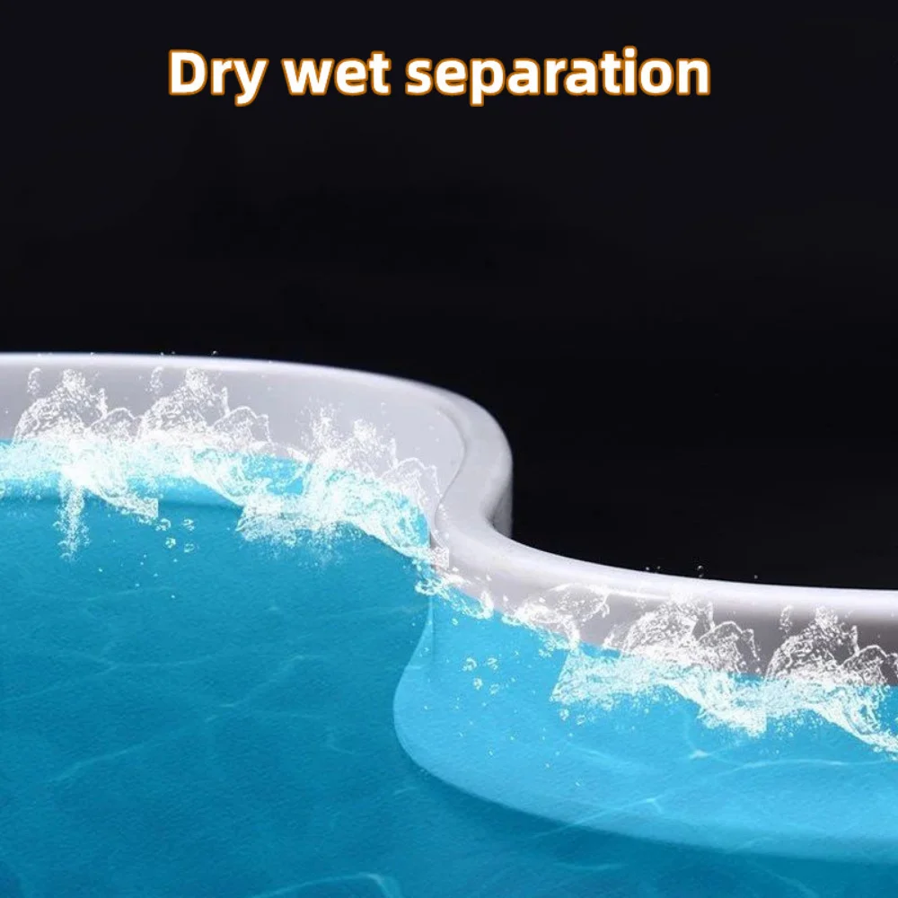 Silicone Shower Water Barrier Bendable Bathroom Waterproof Dry and Wet Separation Autohesion Water Stopper Shower Accessories