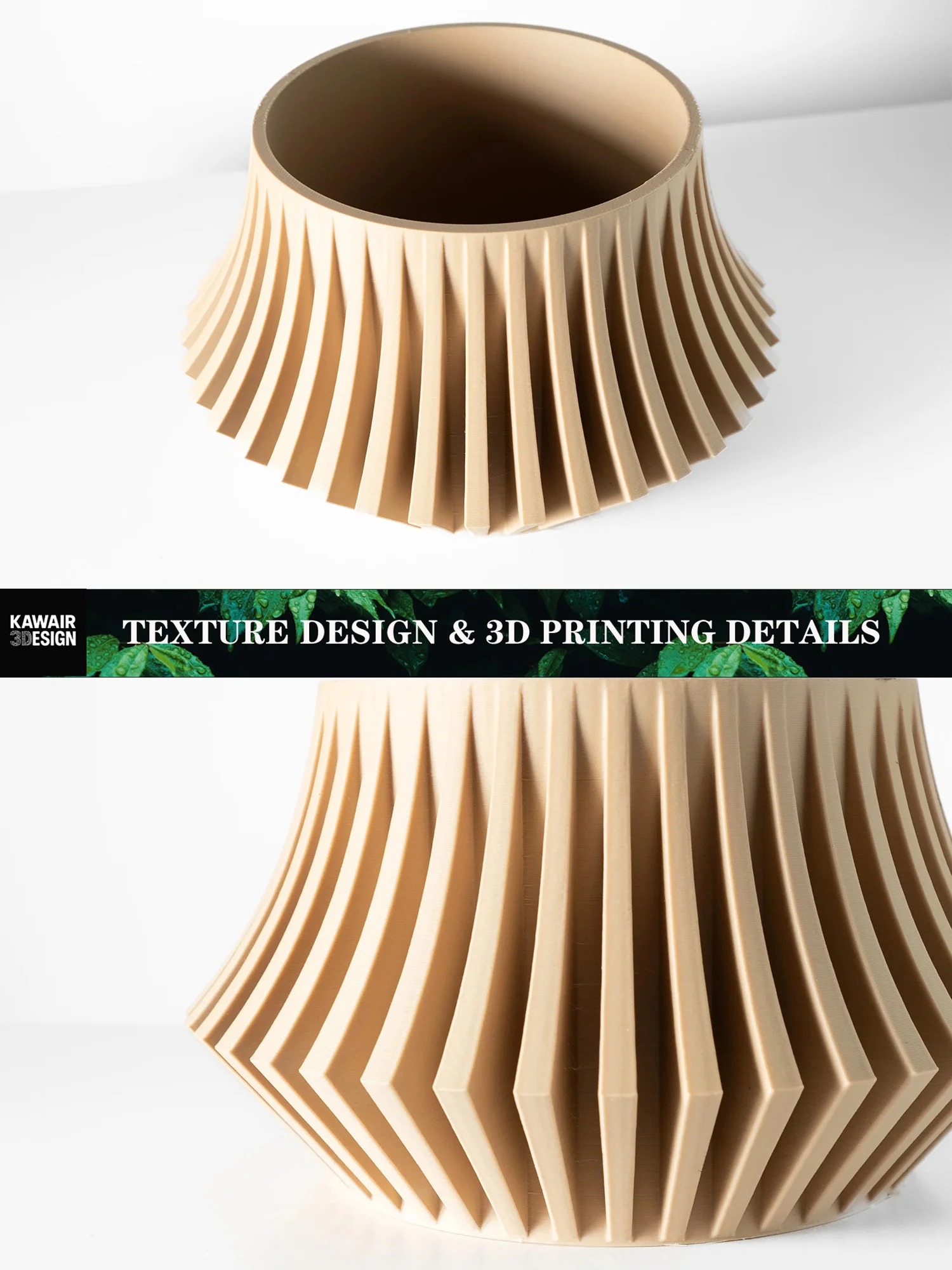 Modern Minimalist 3D Printed Plant Pot Biodegradable Flower Planter for Home Decor Pot Plante
