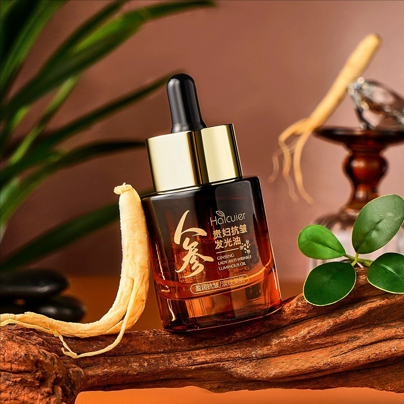 Ginseng Extract Facial Essential Oil Firming Fade Fine Lines Moisturizing Skin Rejuvenation Non-Greasy Nourishing Face Essence