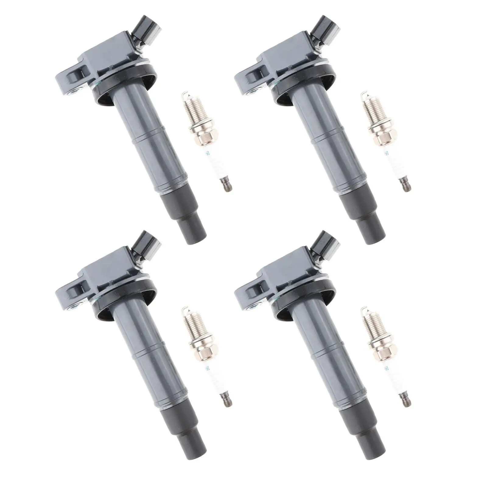 

4 катушки зажигания, 4 свечи зажигания для Toyota для highlander L4 2.4L 2001-2007 автомобиля