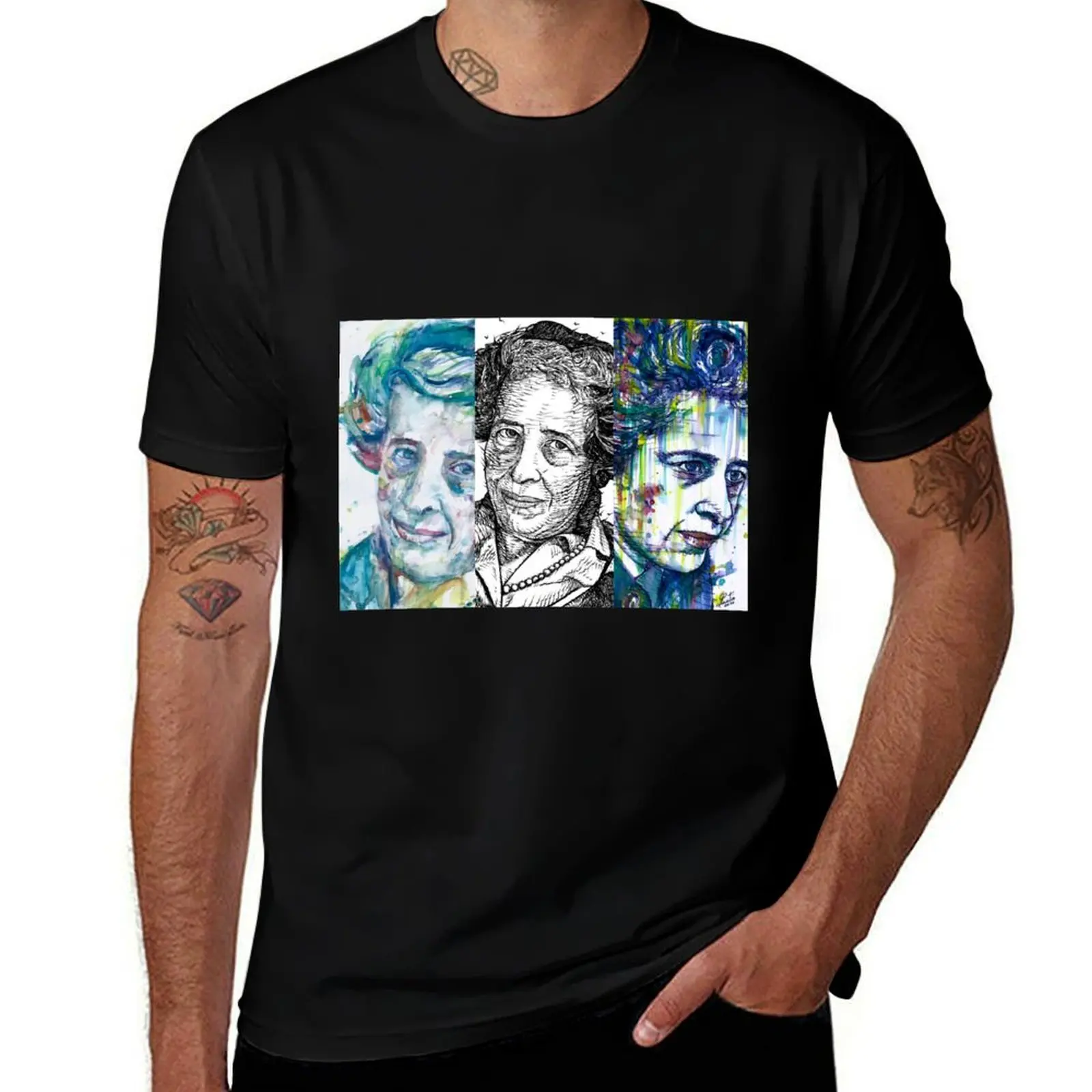 

THREE TIMES HANNAH ARENDT T-Shirt custom t-shirts Anime t-shirt luxury designer customs oversized t shirts for men