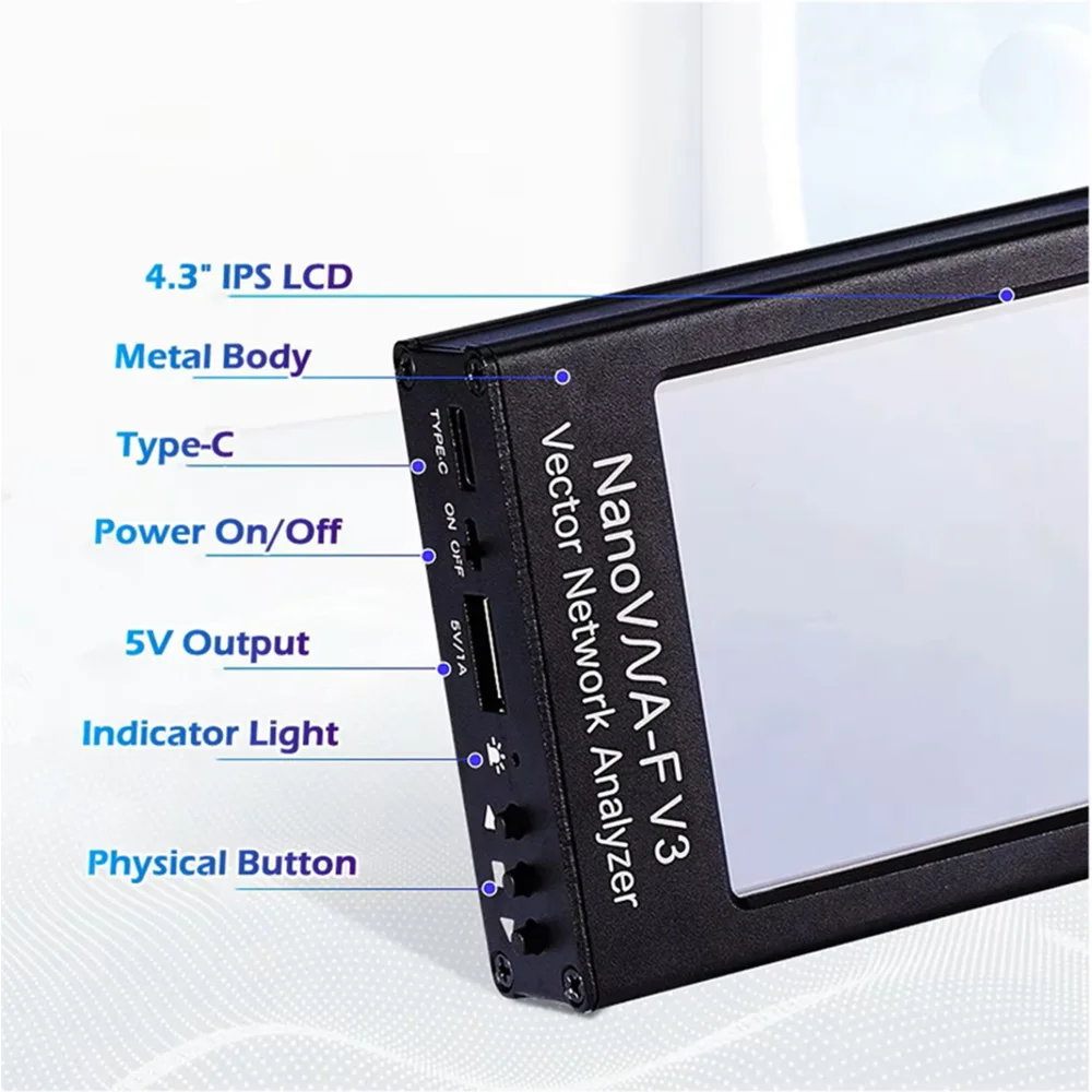 4.3 インチ NanoVNA-F V2/V3 ベクトル ネットワーク アナライザー