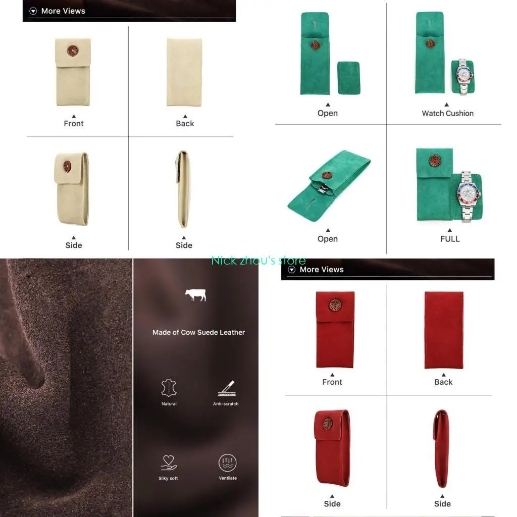 E15E 8 ألوان رائعة لعرض المجوهرات وحالات السفر وعرض منظم تخزين الساعة