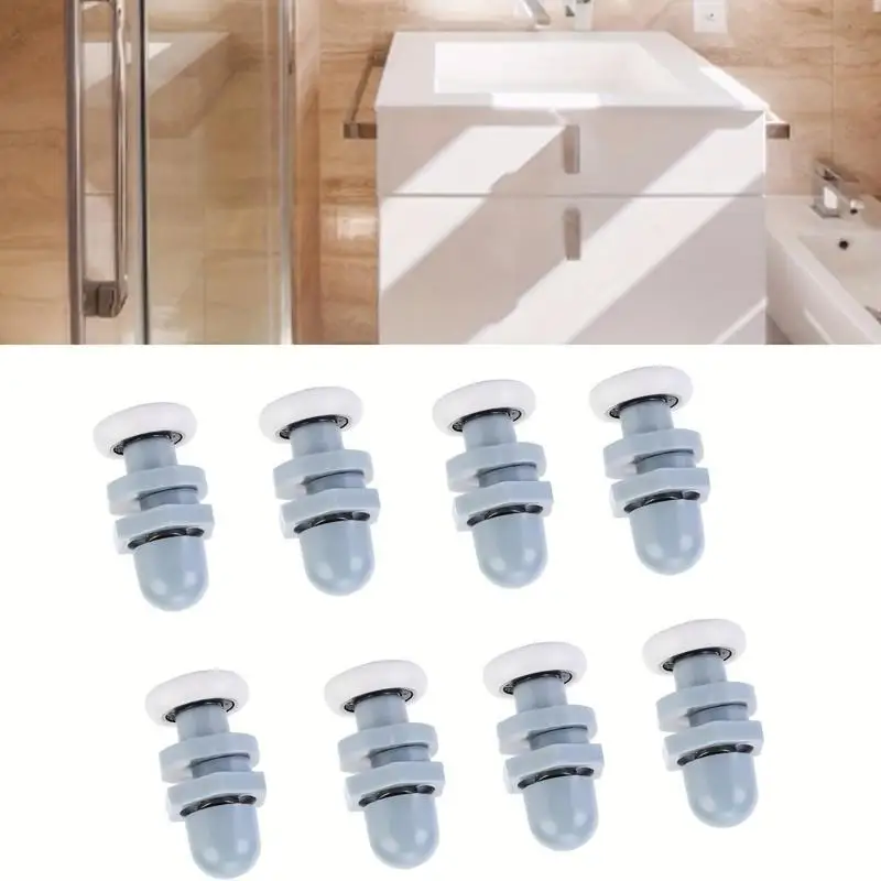 10Pcs Sliding Door Rollers for Bathrooms, Featuring Eccentric Wheels with 20Mm Ball Bearings Designed for a Quiet  Pulley