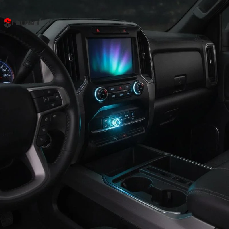 Multicolor USB/Type-C Car Ambient Lighting, LED Interior Atmosphere Lights For Car Interior Decoration Easy Install