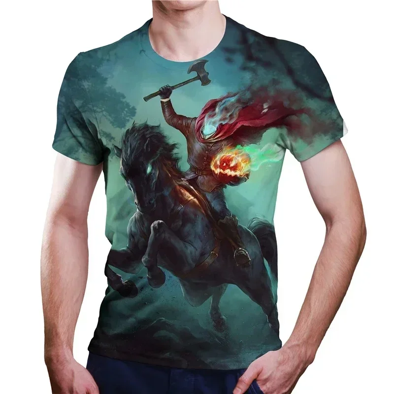 2025 New Men's Heavy Metal Rock 3D Printed T-shirt Summer Casual Fashion Street Hip Hop Oversized Short Sleeve Shirt image 2