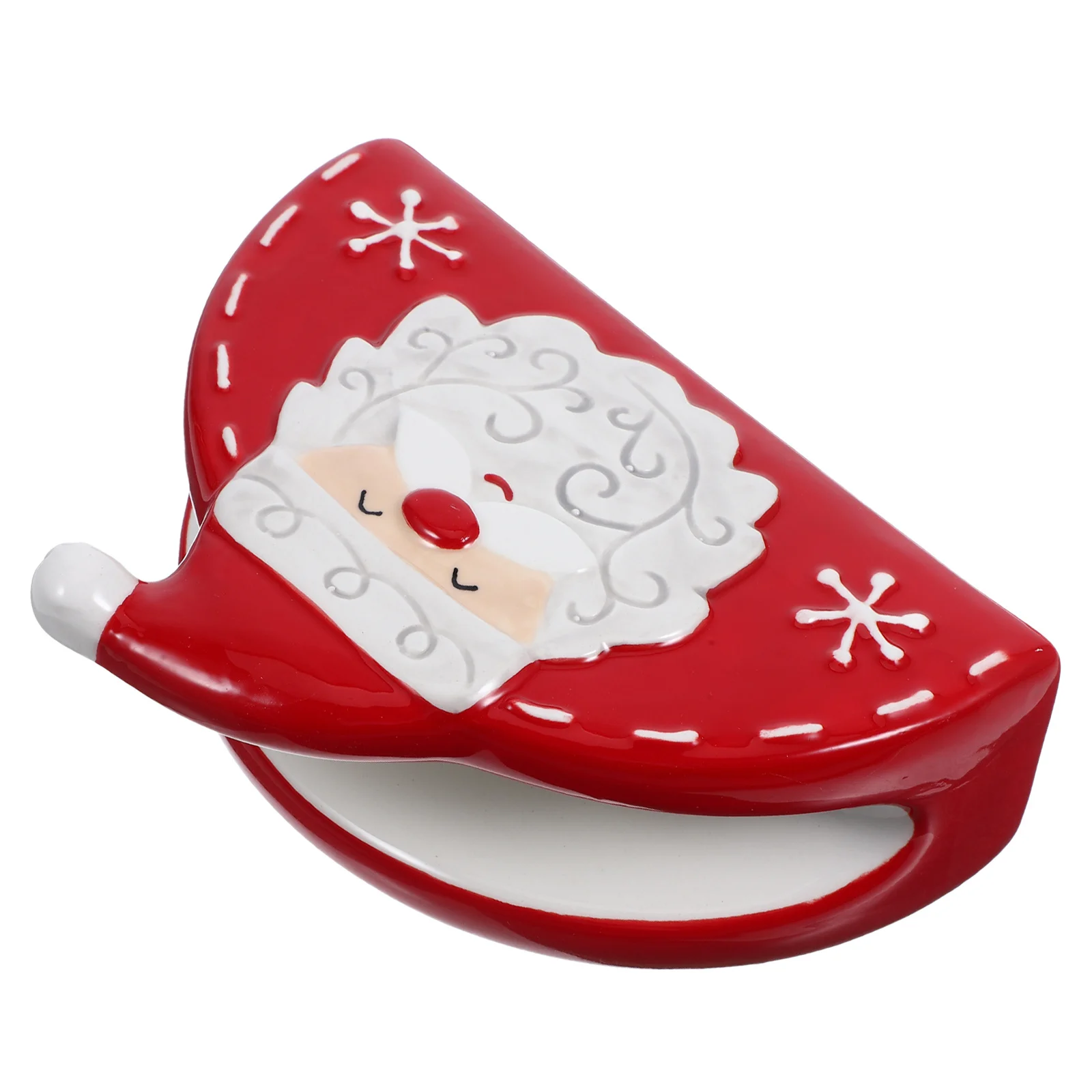 

Sturdy Ceramic Napkin Holder in Santa Claus Shape Freestanding Table Napkin Organizer for Cafe Bar Dining Room Decor