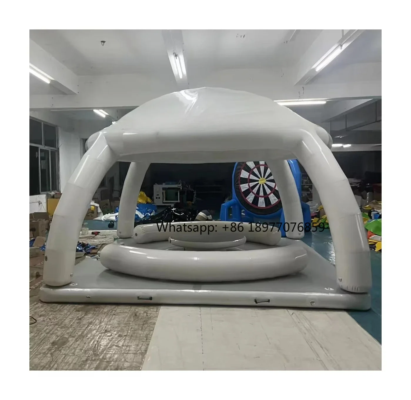 Hot Sale Water Entertainment Equipment Inflatable Water Leisure Platform Dock Inflatable Floating Island With Tent