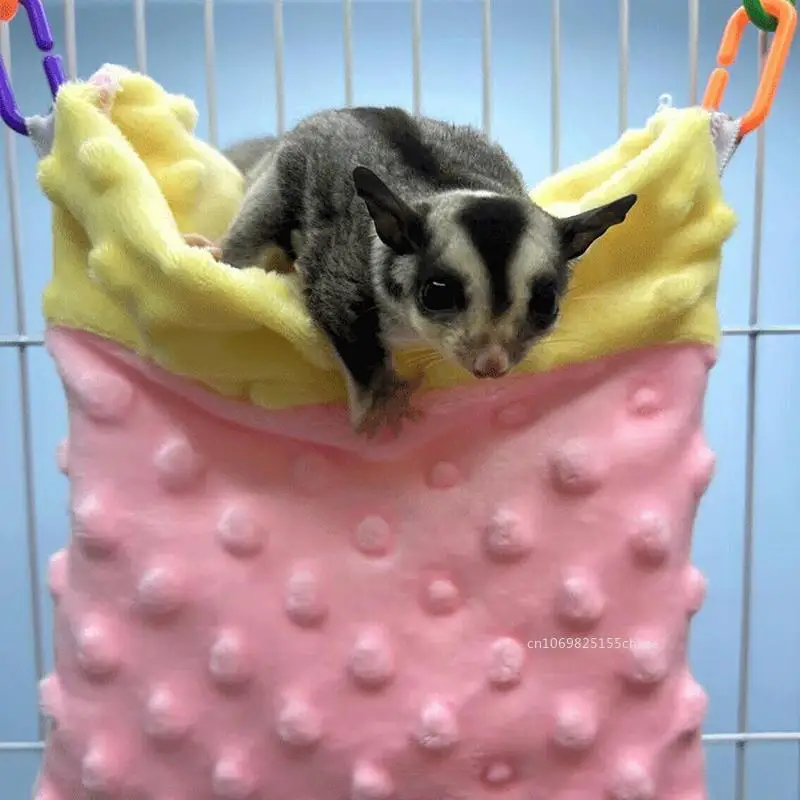 Warm Sugar Glider Hanging Hammock Swing Bag Small Pet Hamster Sleeping Bed Pouch Nest Squirrels Guinea Pig Bed Pet Accessories