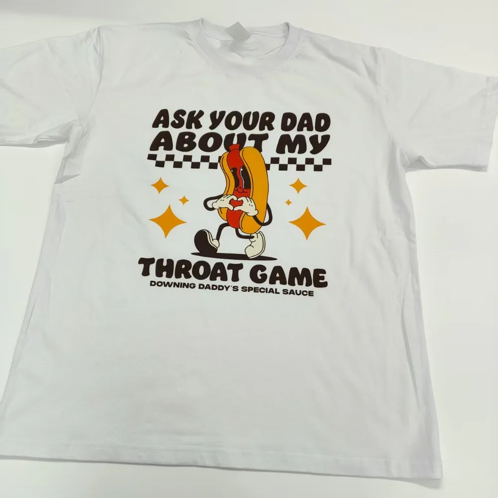 اسأل والدك عن لعبة الحلق الخاص بي قميص جريئة الكبار الفكاهة للجنسين المحملة مضحك الفتيات رحلة الكمامة هدية غير مناسبة قميص التبادل #4