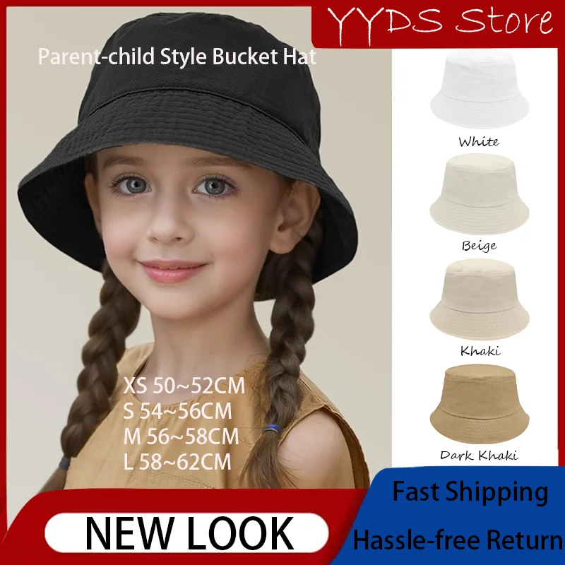 

Одинаковая рыбацкая шляпа для родителей и детей, хлопковая детская солнцезащитная кепка, дышащая пляжная шляпа унисекс