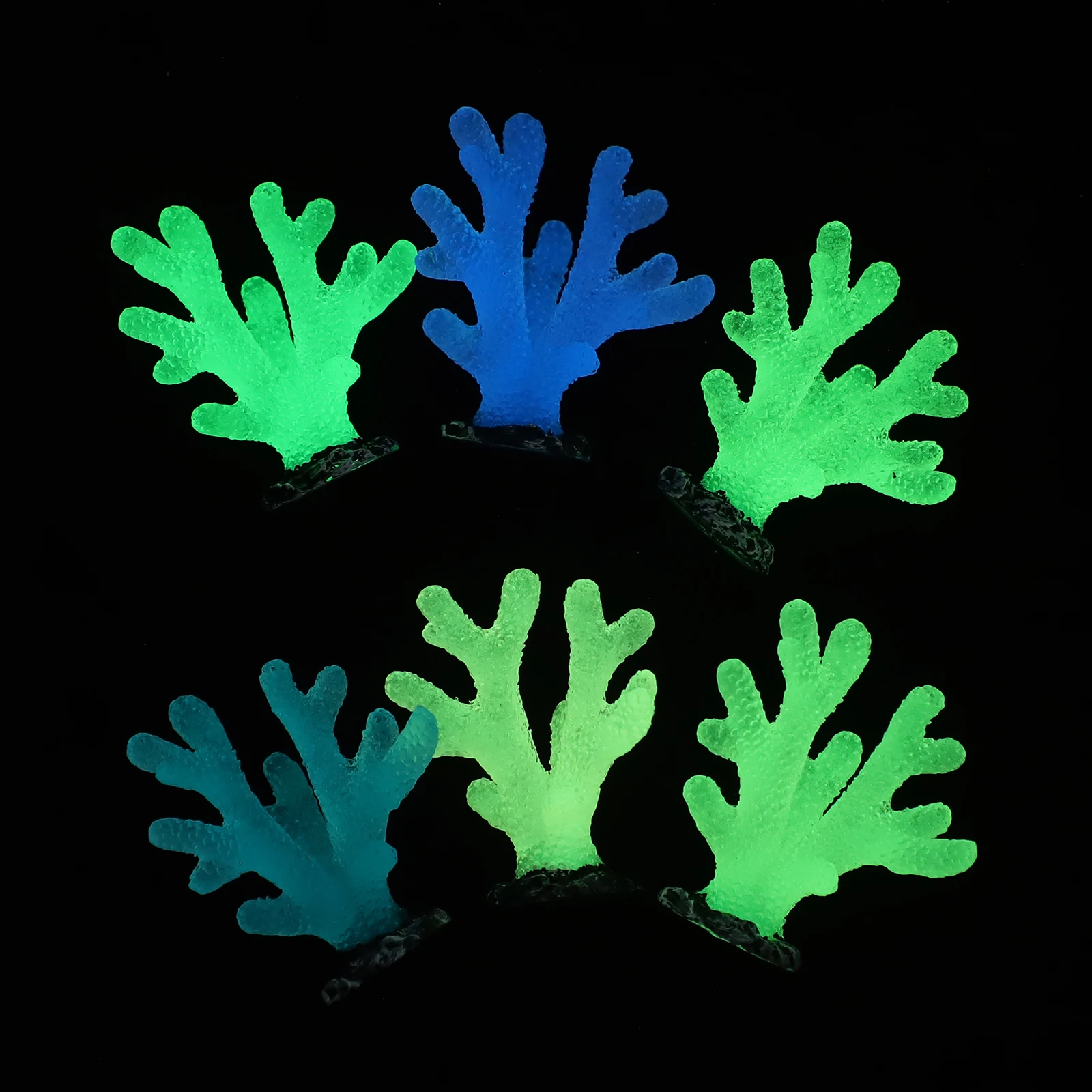 

12pcs Luminous Ornaments Aquarium Decorations Fish Tank Accessories Resin Fake Coral Reef Decor Small Light Aquarium
