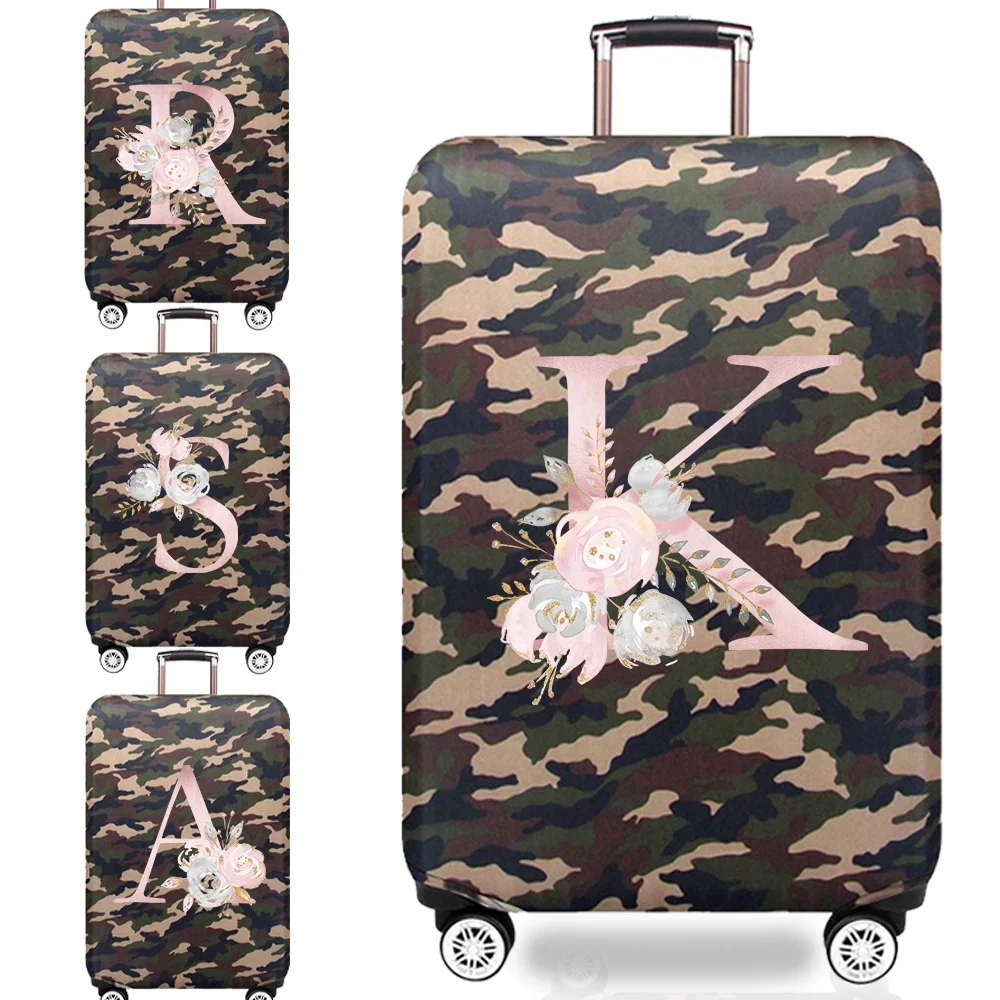 

2025 New Luggage Cover Thick Elastic Trolley Box Dust Cover Travel Accessories Pink Flower Series 18-32inch Luggage Suitable