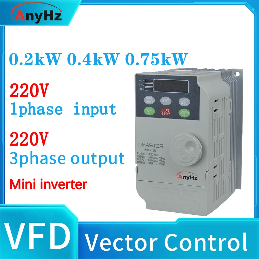 conversor de frequencia vfd mini inversor controle vector 02kw 04kw 075kw 220v 01