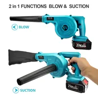 Cordless Electric 2-in-1 Air Blower Vacuum Cleaner Leaf Blower Dust Cleaner Suction Power Tool Compatible with Makita 18-21V Bat