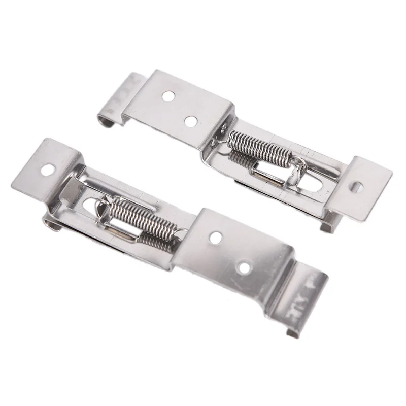 2X European Car License Number Plate Frame Holder Trailer Clips Spring Bracket