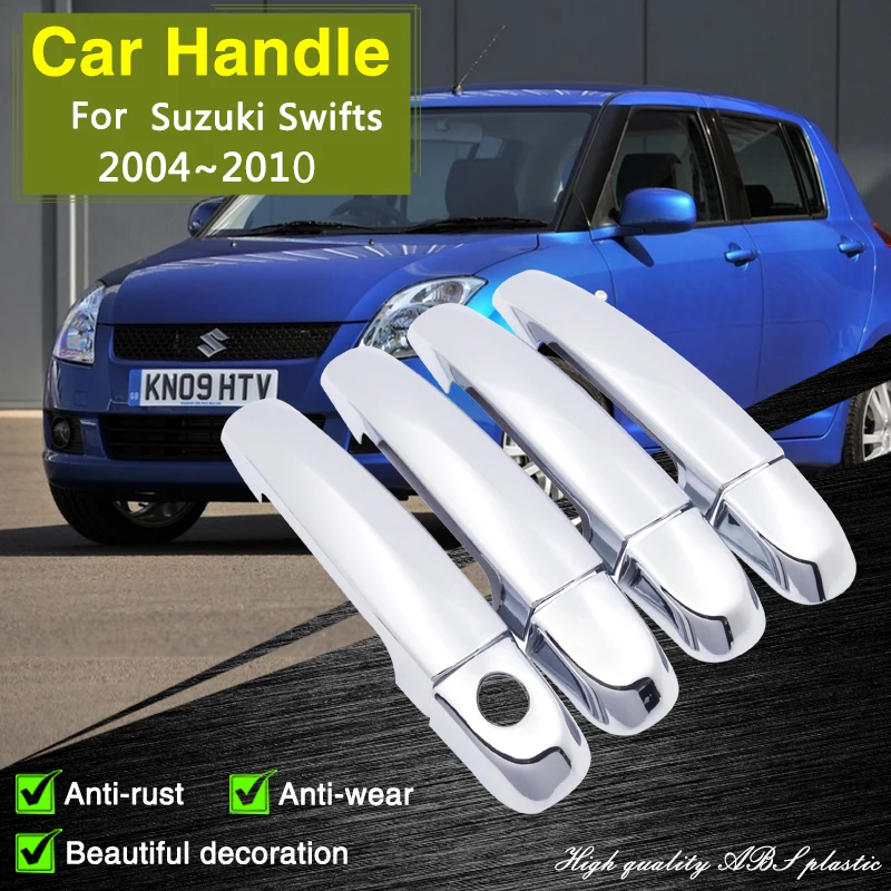 

for Suzuki Swift Maruti DZire 2004 2005 2006 2007 2008 2009 2010 Chrome Smart Door Handle Cover Protective Accessories Stickers