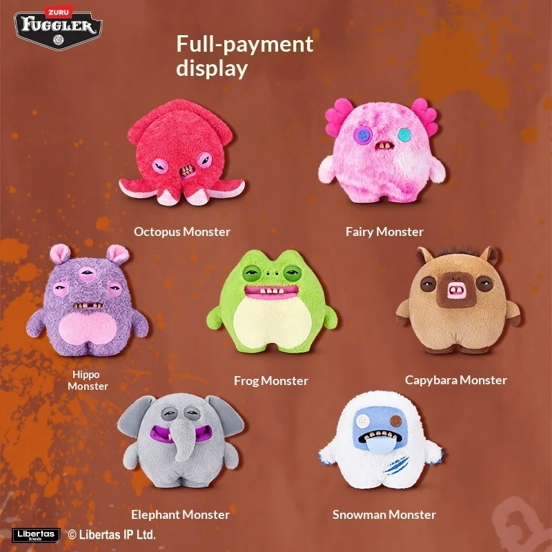 

Официальная мягкая игрушка ZURU Fuggler, 38 см, круглая и мягкая, милая и забавная кукла-монстр, причудливая и модная плюшевая игрушка для взрослых