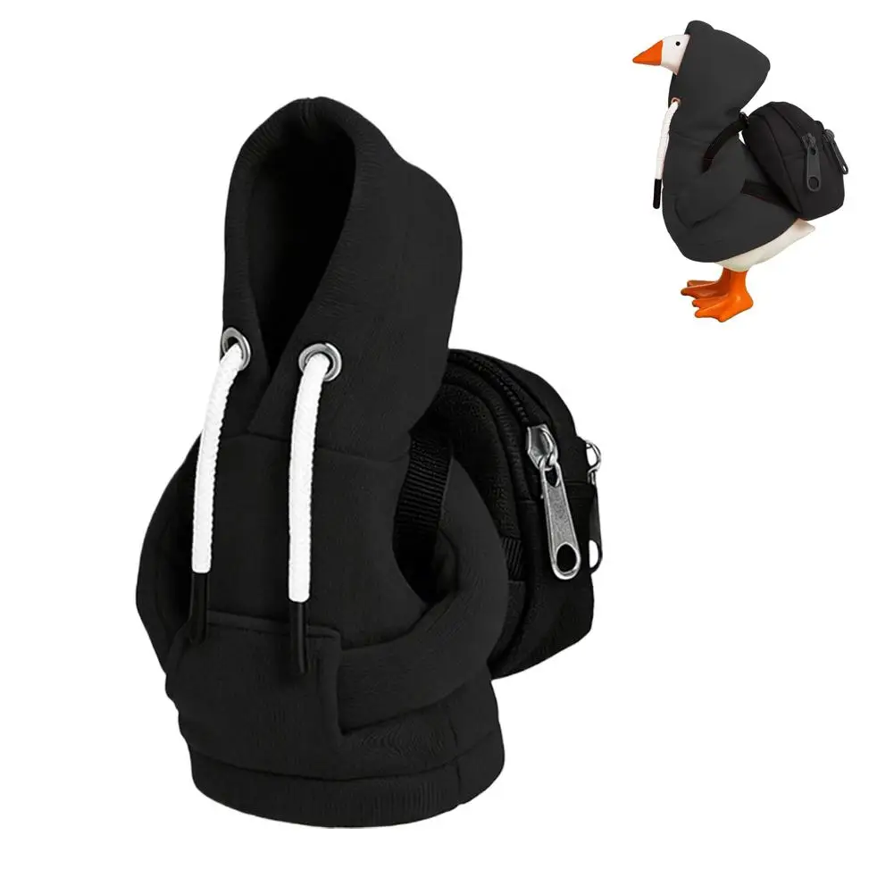 Funny 7 Inch Goose Outfits Hoodies Soft Solid Color Mini Porch Goose Hoodies Tabletop Goose Costume for Table Decoration