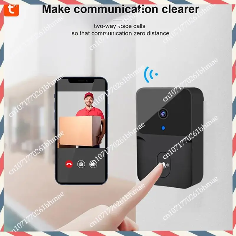 

-A21Z Wi-Fi дверной звонок для дома Tuya Wi-Fi беспроводной дверной звонок постоянного и переменного тока с питанием от аккумулятора камеры звонок с камерой Alexa Google дверной звонок (B) Dura