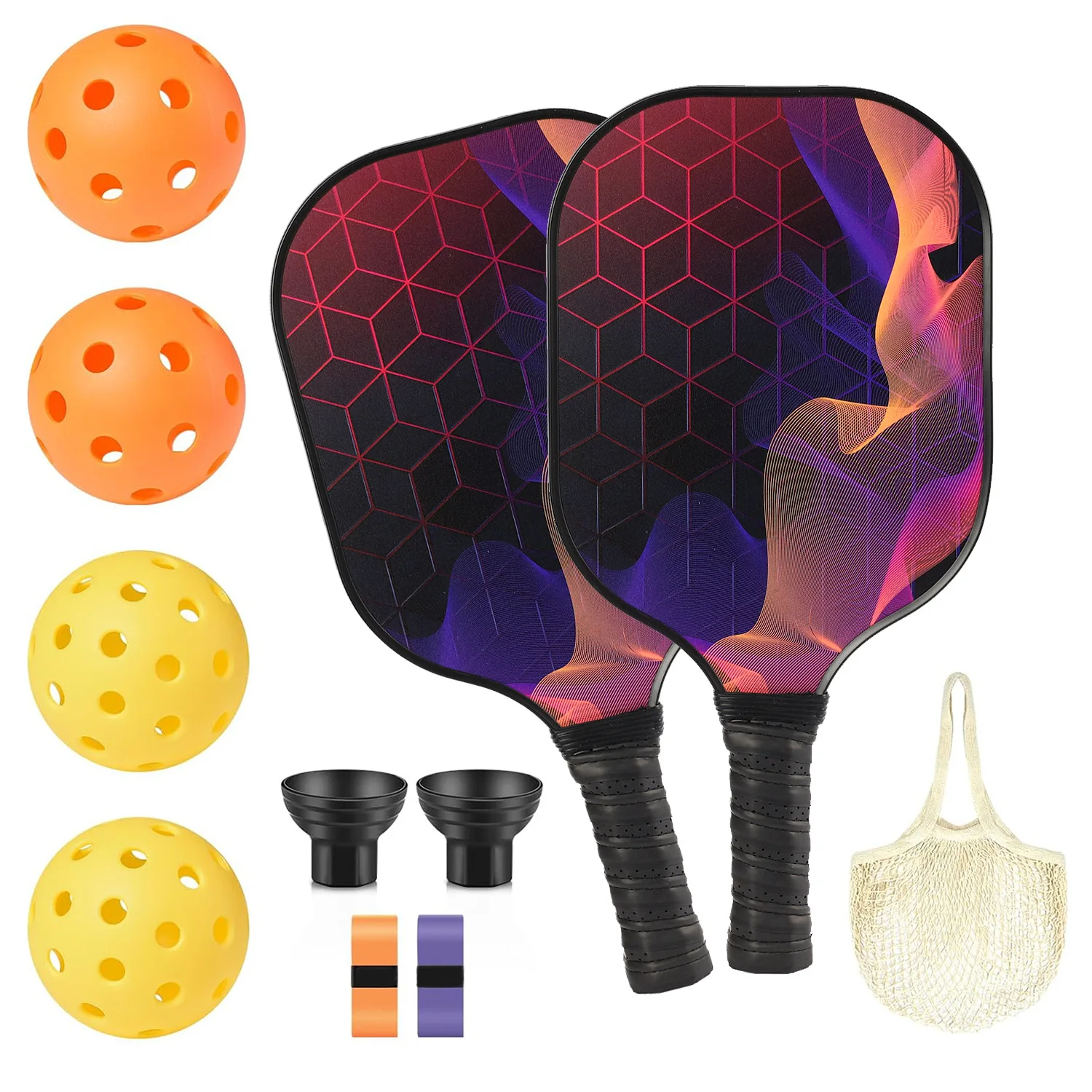 Pickleball Paddle For  2024 New Fiberglass UV Printed Outdoor Leisure Beach Racquet High Quality Designer Brand