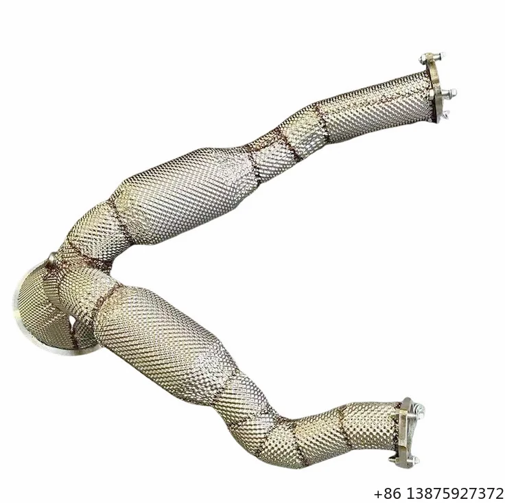 

Entry-Level Stainless Steel Exhaust Pipe System for A6 C8 3.0 EA839 Dual Tcatted Downpipe Insulated Front Section Downpipe