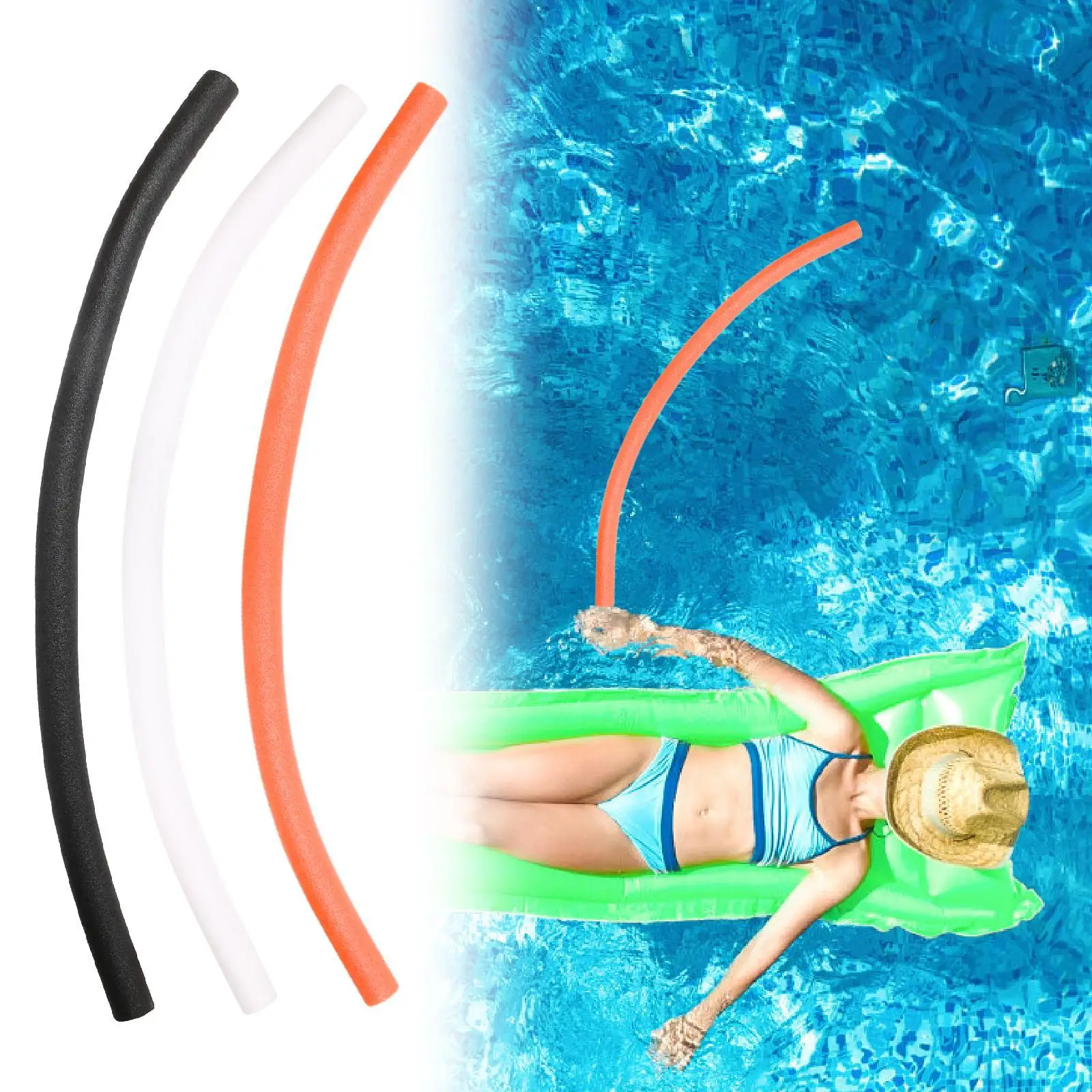 

Лапша для бассейна, игрушка для воды, забавная гибкая портативная пенопластовая палочка, полая пенопластовая лапша для плавания в бассейне для мальчиков и девочек, водные виды спорта