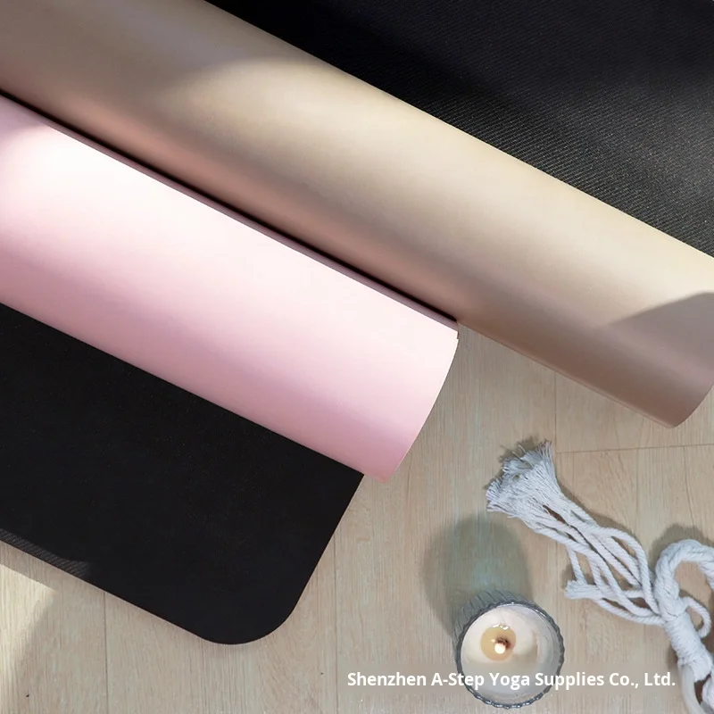 Exclusive Custom Women's Professional Fitness Yoga Mat 5mm Natural Rubber Non-Slip Luxury PU for Yoga Studio