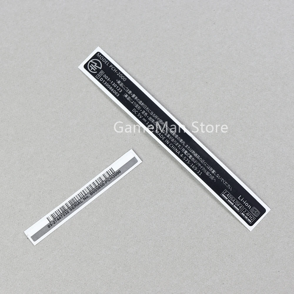 100Sets For PSV2000 2-in-1 Sticker for PSvita PSV2000 Sticker Label Host Label Back Cover Silver Edge Strip Back Sticker